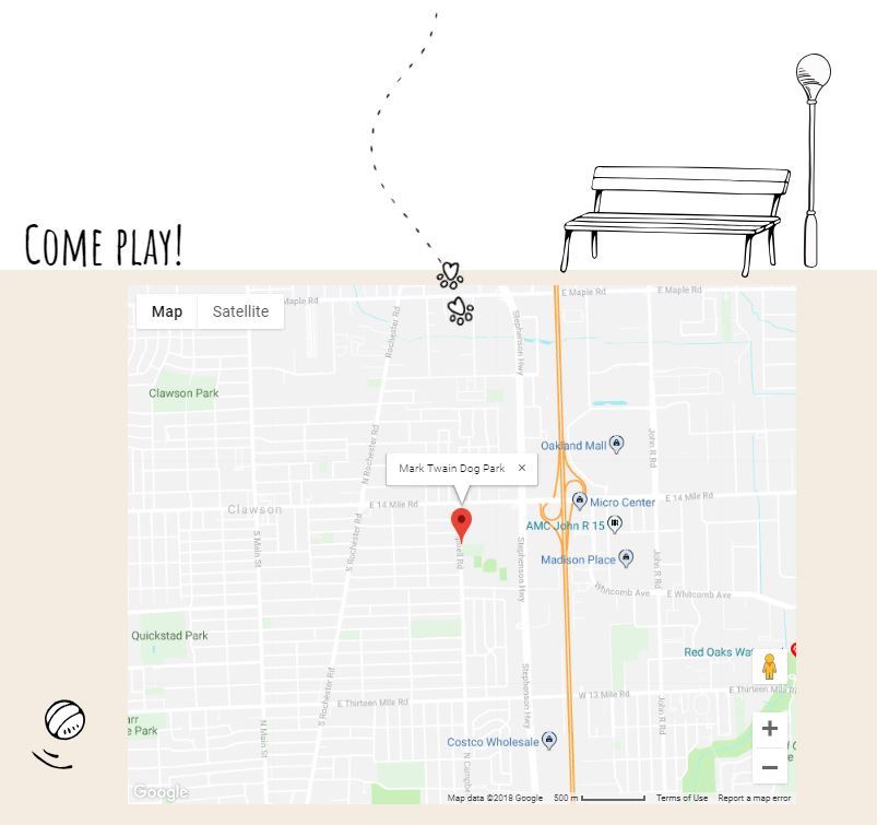 Mark Twain Dog Park Map