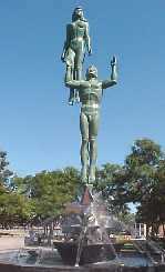 View of the Star Dream Fountain in Centennial Commons