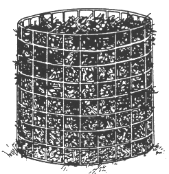 Diagram of a Wire-Mesh Holding Unit for compost.